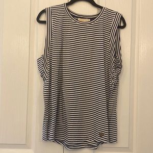 Michael Kors Navy and White Striped Tank Top